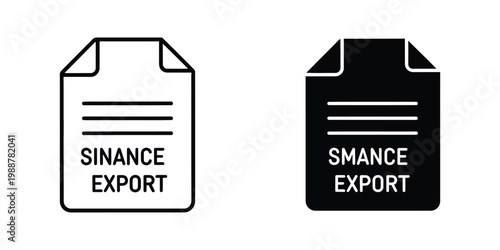 Comparison of sinance export and smance export file icons with visual differences
