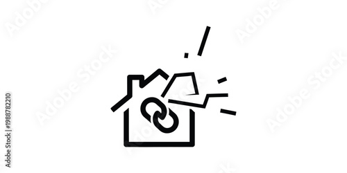 Broken mailbox icon with an envelope and exclamation mark indicating failure or error