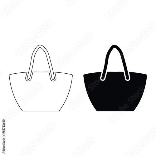 Two shopping bags one white and one black handles with shopping, purchasing