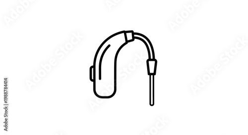 Hearing Aid Icon: Modern Technology for Hearing Loss Treatment and Sound Amplification