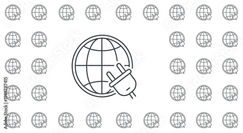 Hand holding globe with plug.