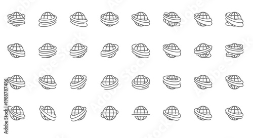 Multiple helmets in a grid pattern.