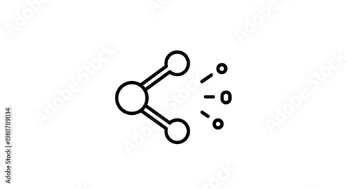 Abstract network connection icon, data sharing and communication concept