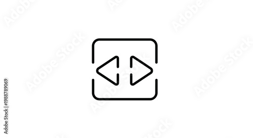 Arrows pointing left and right inside a square frame, representing exchange or comparison
