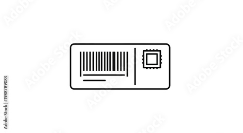 Barcode and Stamp Icon: Shipping, Logistics, and Postal Service Concept