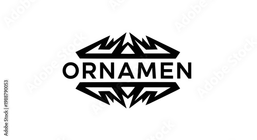 Black Ornamen Logo Design Template.