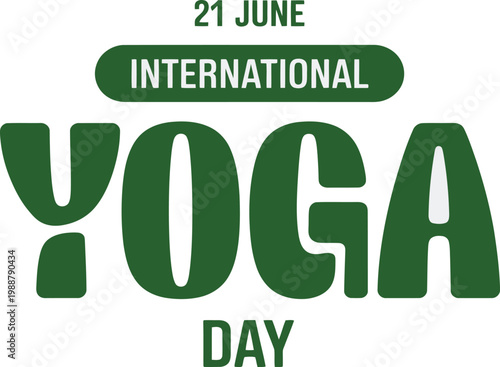 International Yoga Day 21 June text graphic Keywords: yoga, international yoga day, 21 june