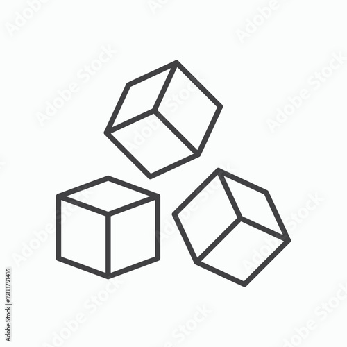 Sugar icon design element isolated on white for web