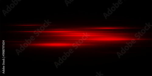 dynamic streaks of radiant red light illuminate the darkness, creating a striking visual contrast and drawing the viewer's gaze into the depth of the abstract composition.