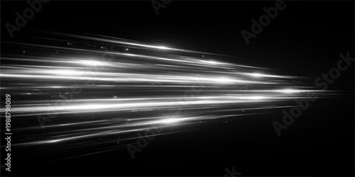 abstract light streaks burst forth against a dark expanse, hinting at forward movement and high speed. Capturing a sense of dynamic energy and sleekness.