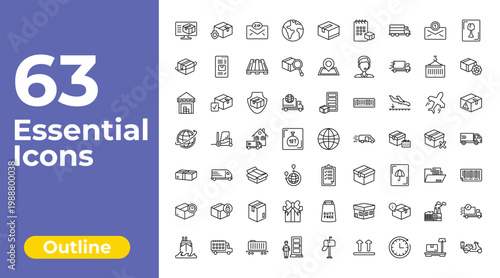 outline delivery and logistic icons set - planet earth, localize, delivery day. editable vector for web and mobile ui