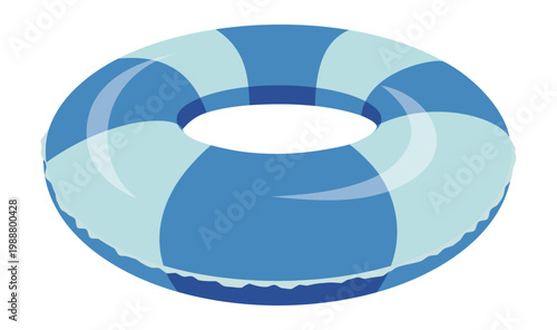 浮き輪のイラスト素材：夏の海やプールで遊ぶレジャー用アイコン / Life Buoy and Swim Ring Illustration
