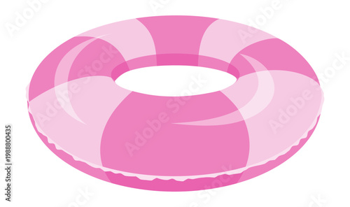 浮き輪のイラスト素材：夏の海やプールで遊ぶレジャー用アイコン / Life Buoy and Swim Ring Illustration