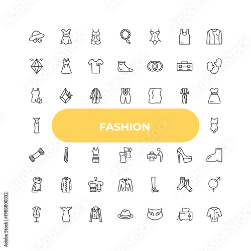 outline fashion icons set - wellness coach, stripped tie, woman boots. editable vector for web and mobile ui