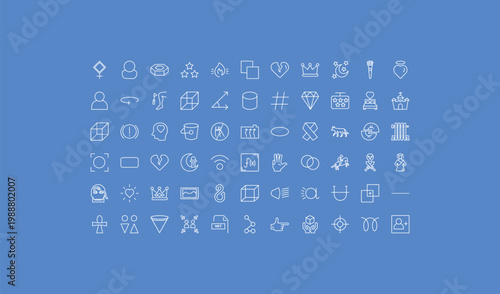 outline shapes icons set - broken heart, cylinder volumetric, male and female. editable vector for web and mobile ui