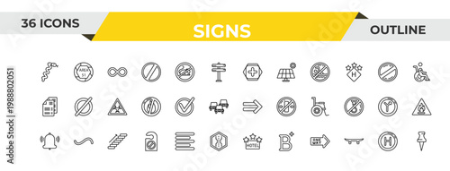 outline signs icons set - addition thick, tick, stairs. editable vector for web and mobile ui