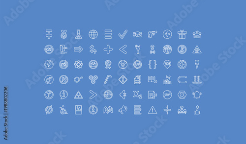 outline signs icons set - death, is less than, disability. editable vector for web and mobile ui