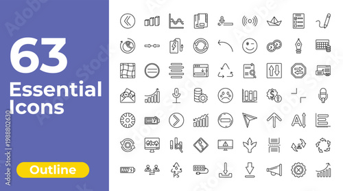 outline user interface icons set - office folders, sketched arrow, spinning arrows. editable vector for web and mobile ui