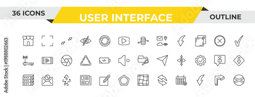 outline user interface icons set - data analytics cylinder, charging status, 6 ps. editable vector for web and mobile ui