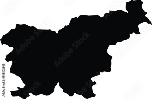 Slovenia Map Silhouette Vector illustration
