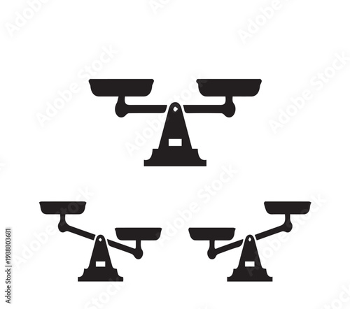 vector illustration of a weight scale