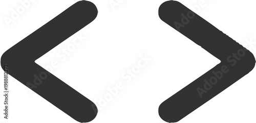 Left and Right Navigation Arrows Vector Icon Set (Previous Next Buttons)