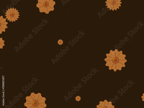 Industrial Steampunk Gears Clockwork Pattern Design