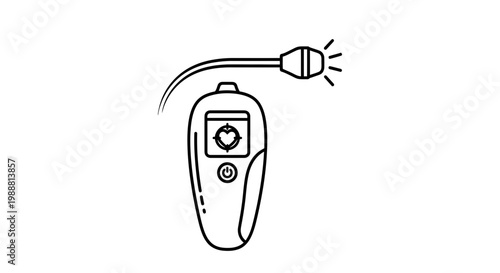 Fetal Doppler Icon: Ultrasound Heartbeat Monitor Device for Pregnancy