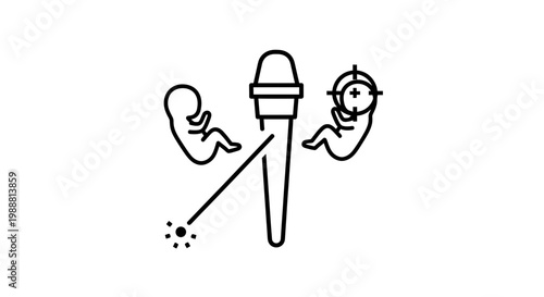 Fetal Laser Surgery Icon: Twin Pregnancy, Medical Procedure, Precision Treatment