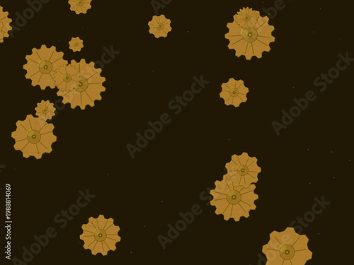 Victorian Steampunk Cog Gear Pattern Design