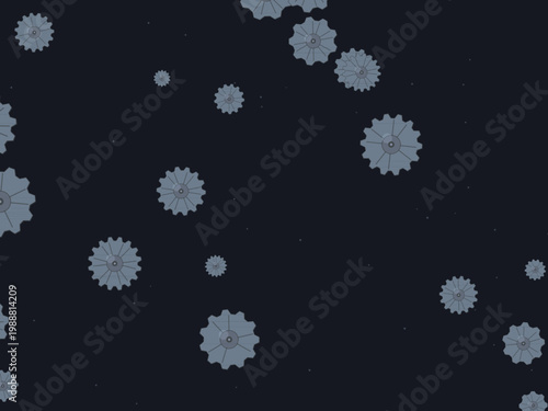 Brass Gear Cog Steampunk Pattern Background