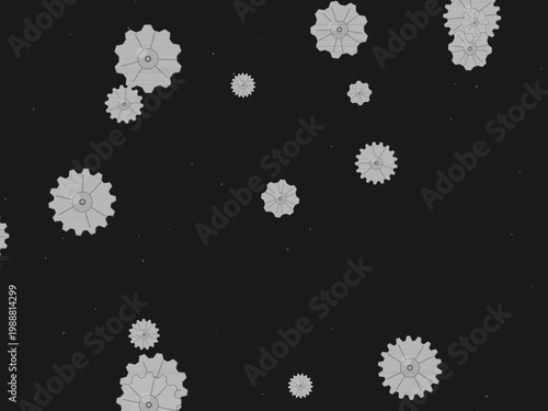 Victorian Steampunk Cog Gear Pattern Design