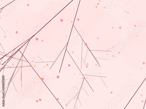 Japanese Sakura Cherry Tree Pattern Background