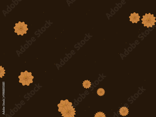 Steampunk Gears Mechanical Pattern Industrial Background