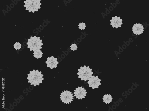 Steampunk Gears Mechanical Pattern Industrial Background
