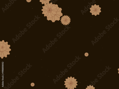 Victorian Steampunk Cog Gear Pattern Design