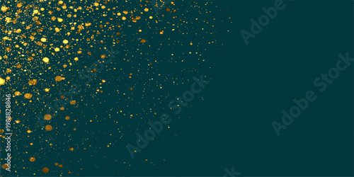 Sparkling wine bottle and glass with glowing bubbles on a festive winter night background