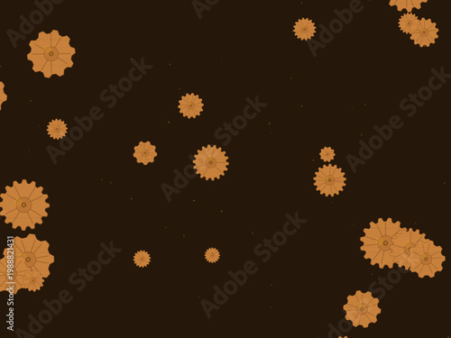 Victorian Steampunk Cog Gear Pattern Design