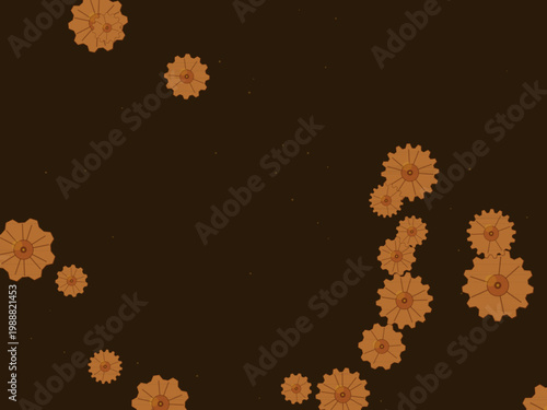 Victorian Steampunk Cog Gear Pattern Design