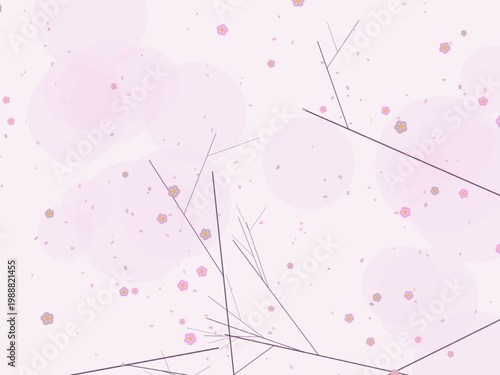 Cherry Blossom Sakura Pink Flower Pattern Design Backdrop
