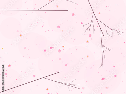 Spring Cherry Blossom Floral Pattern Design