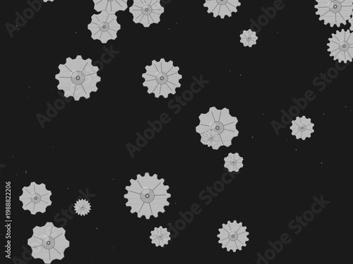 Brass Gear Cog Steampunk Pattern Background