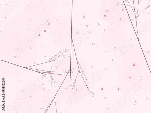 Sakura Cherry Flower Petal Pattern Background