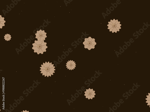 Steampunk Gears Mechanical Pattern Industrial Background