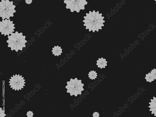 Vintage Industrial Steampunk Gear Pattern Design Backdrop