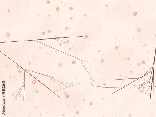 Sakura Cherry Flower Petal Pattern Background