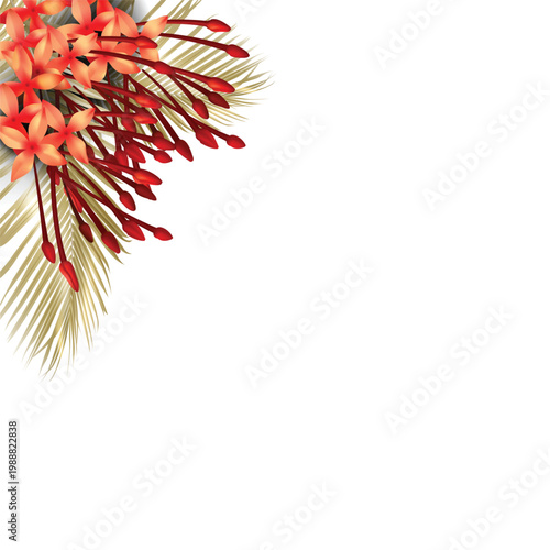 Minimal Tropical Leaves Frame with Elegant Botanical Border Design