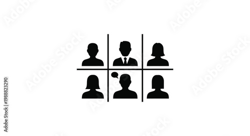 Teamwork and collaboration diverse group of silhouetted people