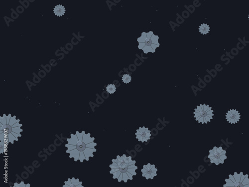 Industrial Steampunk Gears Clockwork Pattern Design