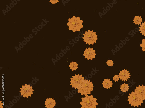 Vintage Industrial Steampunk Gear Pattern Design Backdrop